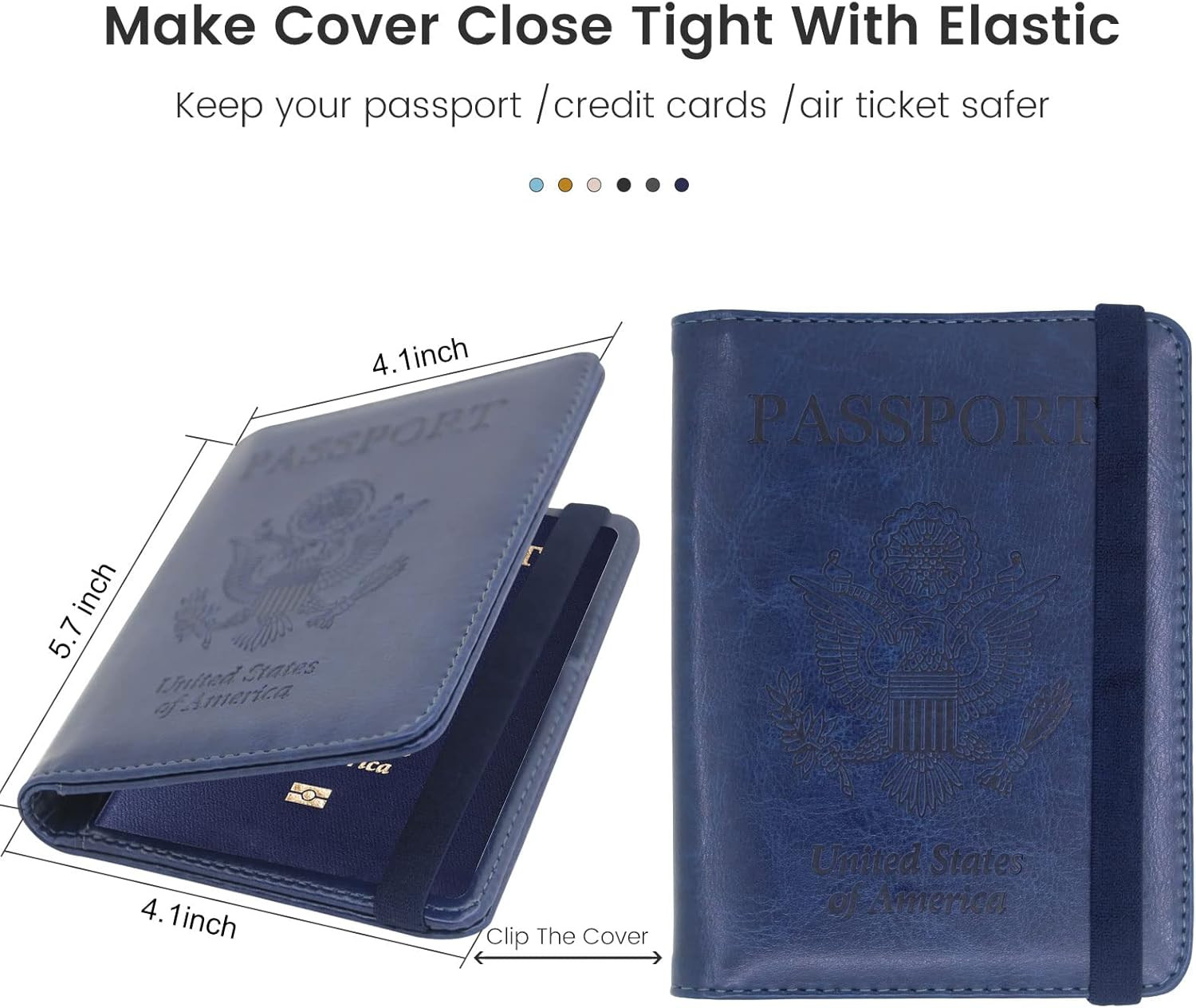 Passport Holder RFID Blocking Leather Travel Wallet ID Card Case Cover