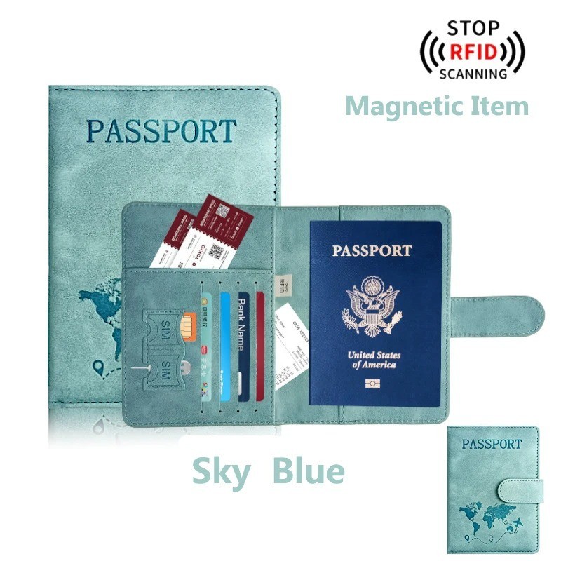 Premium Passport Holder Travel Wallet Case Secure Passport Cover for Women & Men