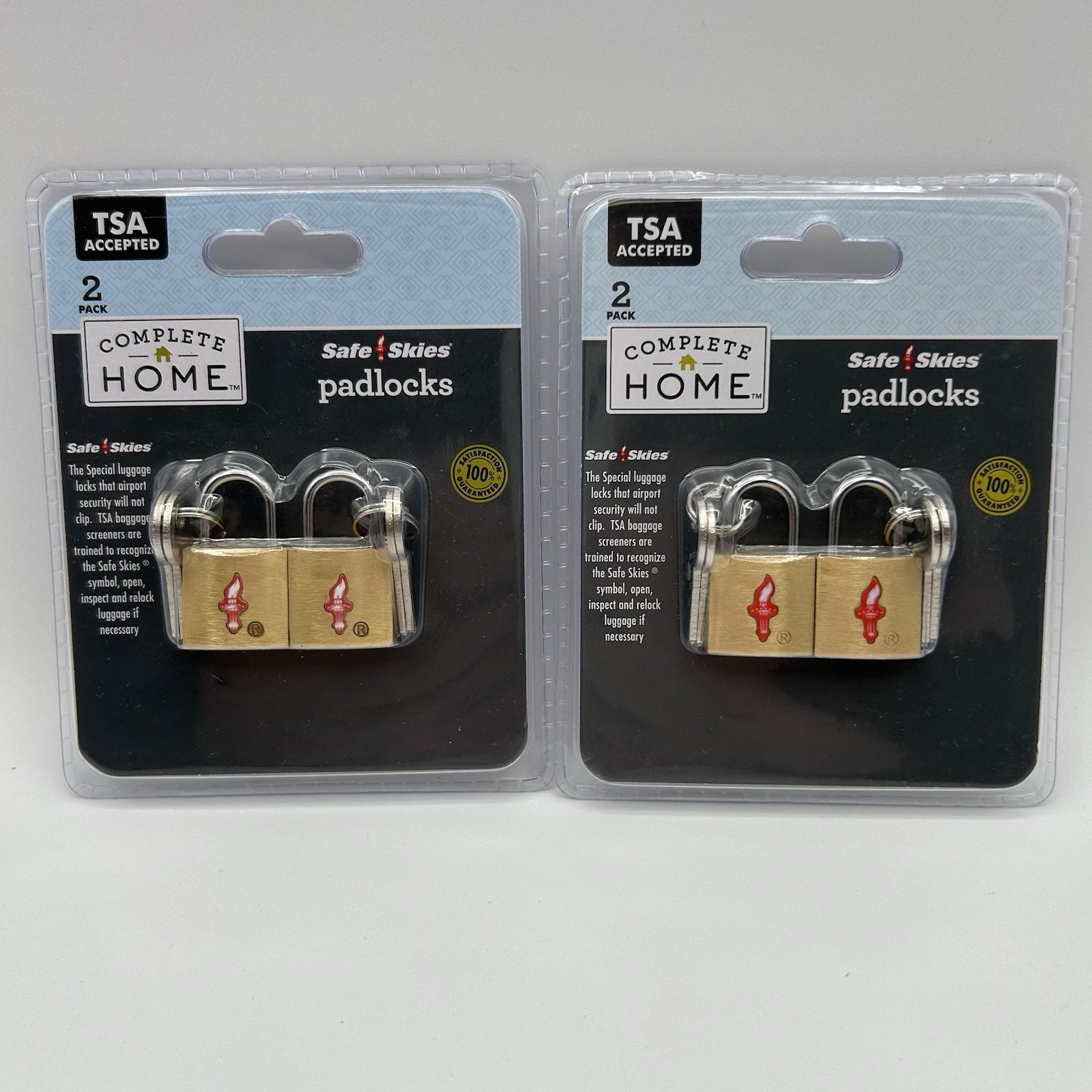Luggage Padlocks – TSA Accepted, 2 Packs (4 Locks), Travel Luggage Locks