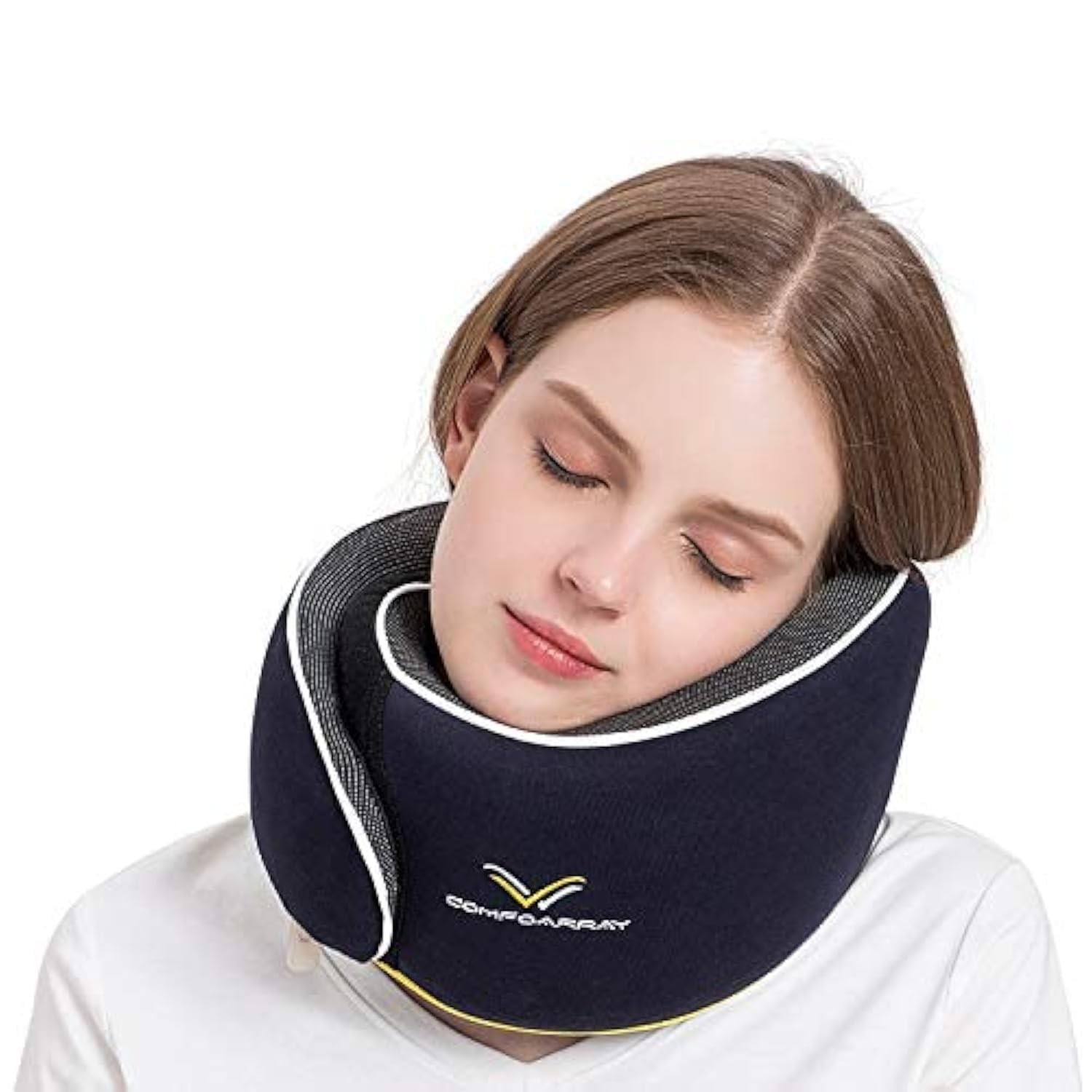 2.0 Travel Neck Pillow, Ergonomic Chin for Airplane & Car, Breathable & Washa…