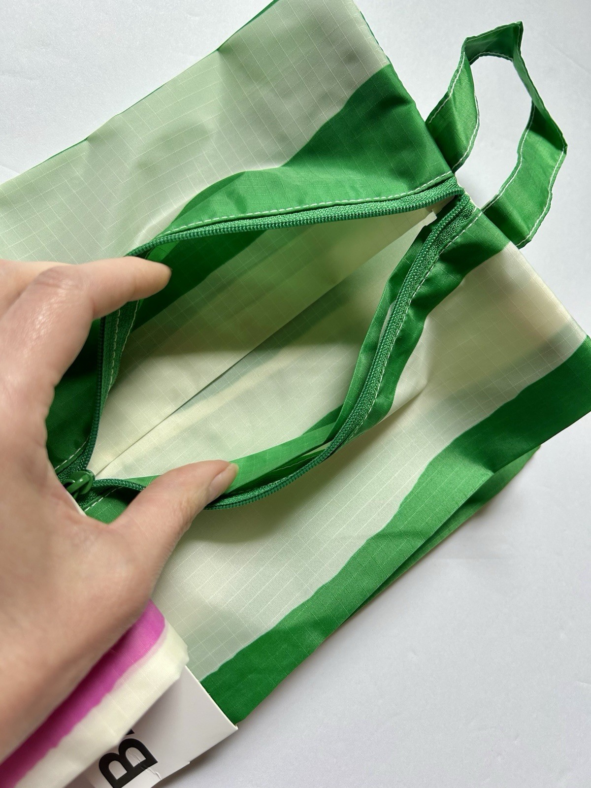 NEW! Baggu 3D ZIP SET in “Painted Stripe” — Set of 3 Nylon Bags SOLD OUT & RARE!
