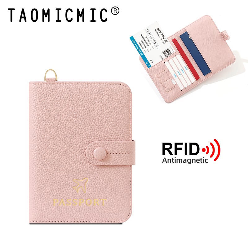 RFID Blocking Womens Mens Leather Passport Case Cover Wallet Card Holder Travel