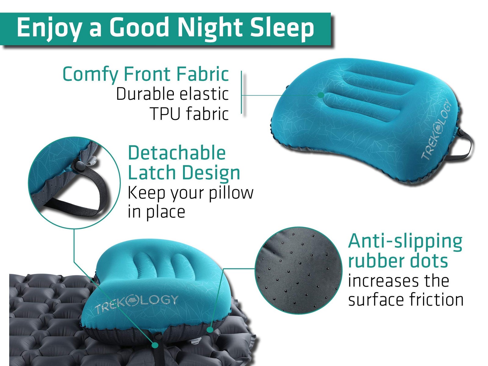Ultralight Inflatable Camping Travel Pillow – ALUFT 2.0 Compressible, Compact…