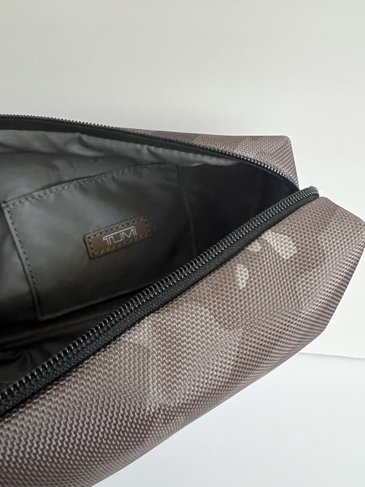 Tumi City Map Camo Black Medium Kit Travel Accessory Zipper Pouch Bag
