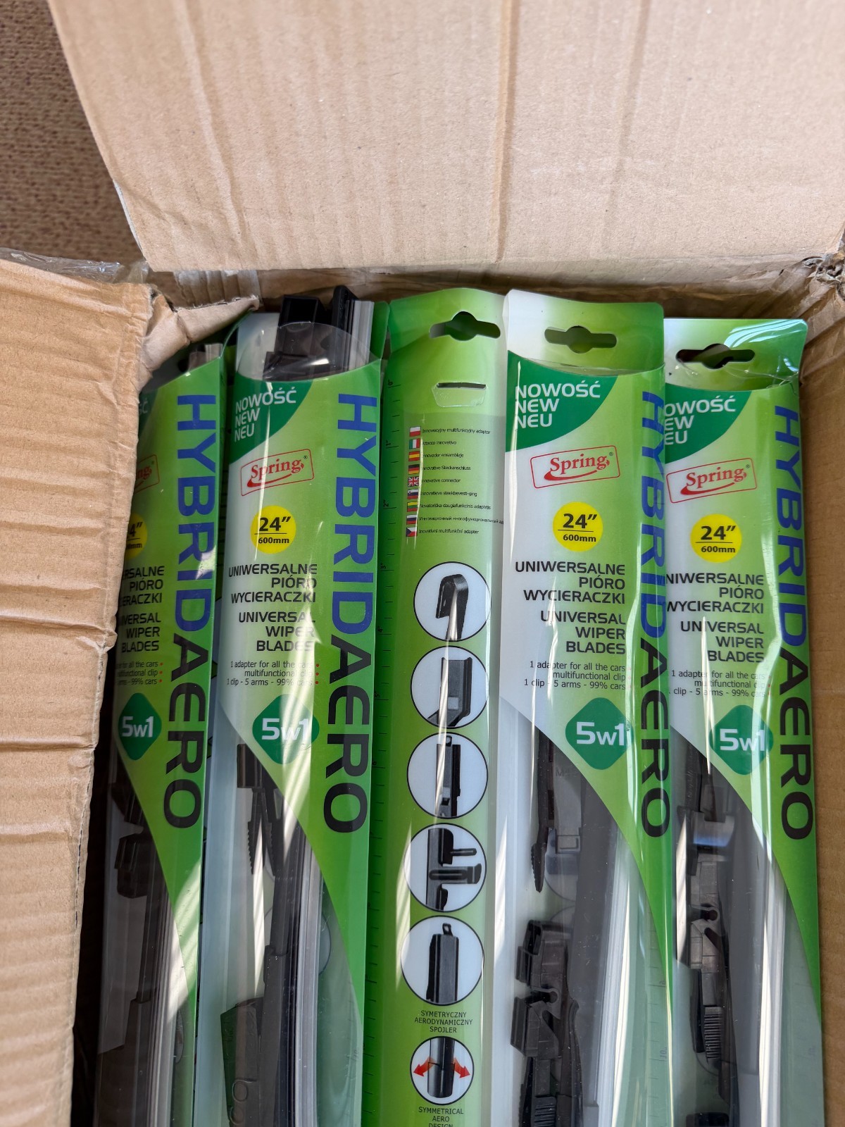 50 pcs Bulk 24″ Universal Wiper Blades Master Case