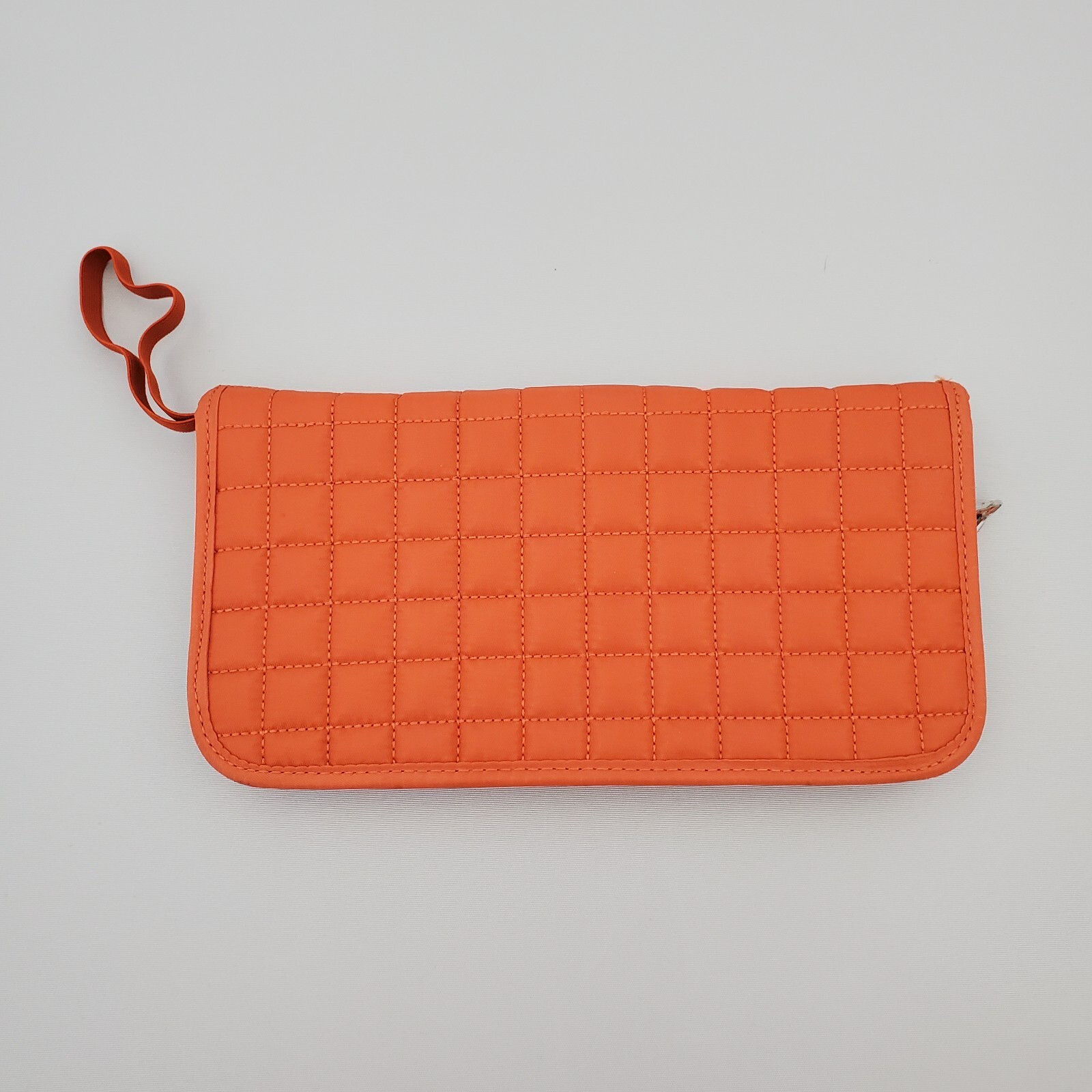 Lug Quilted Travel Wallet Organizer Passport Case Orange Wristlet Zip Around
