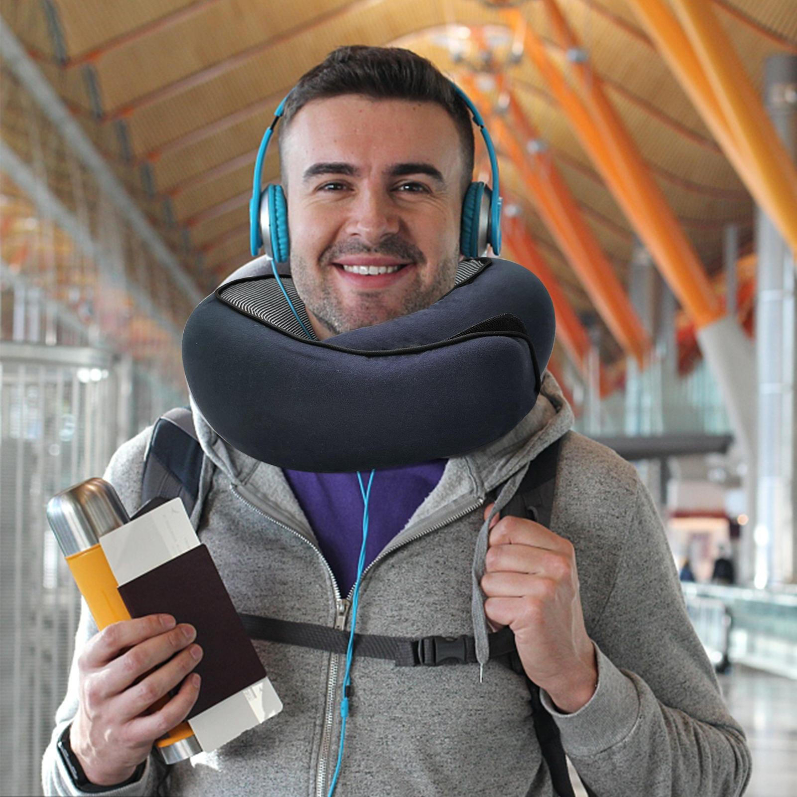 Neck Pillow Comfort Compact Ergonomic for Travel Neck Travel Pillow Memory Foam