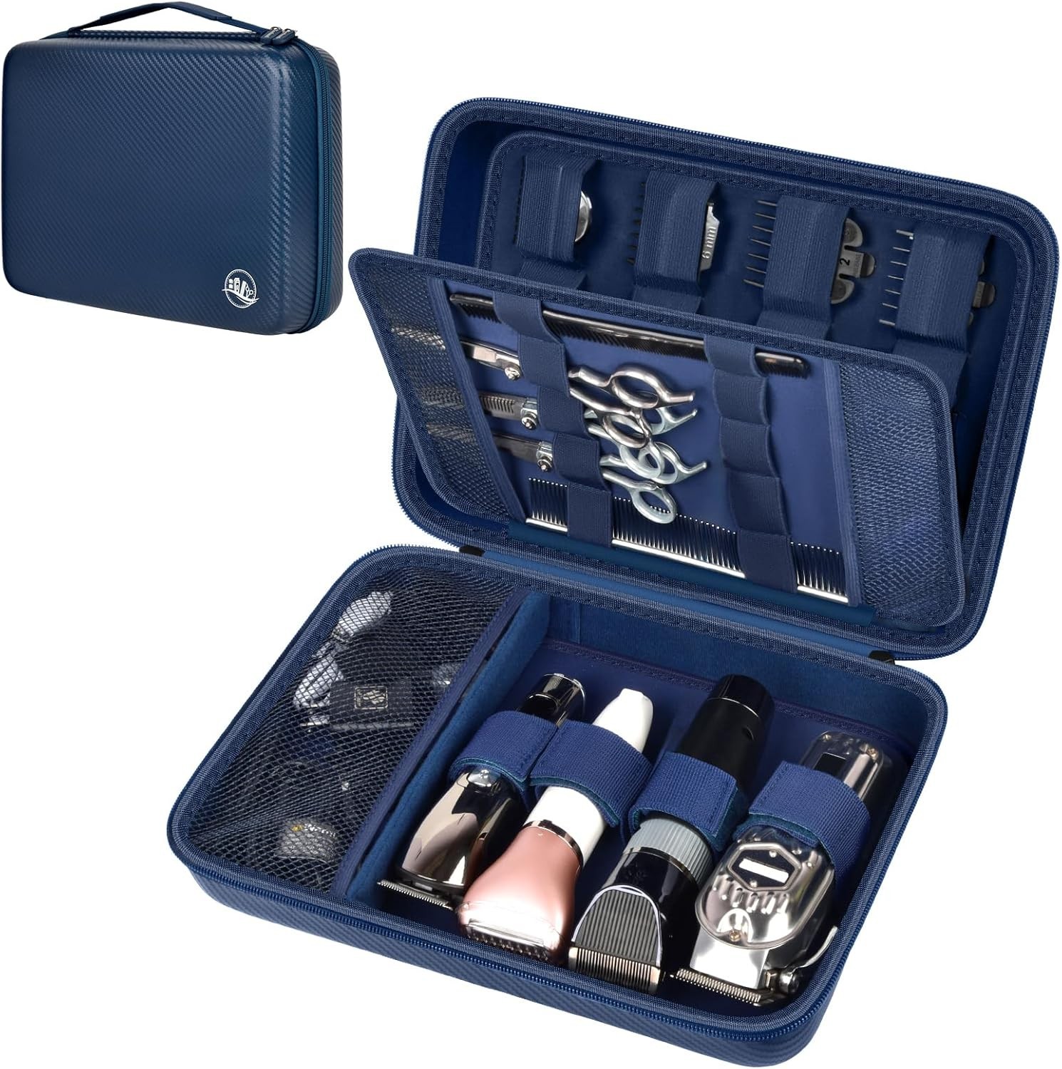 Hard Travel Case Hair Clippers Barber Organizer Bag Holds Trimmers Accessories