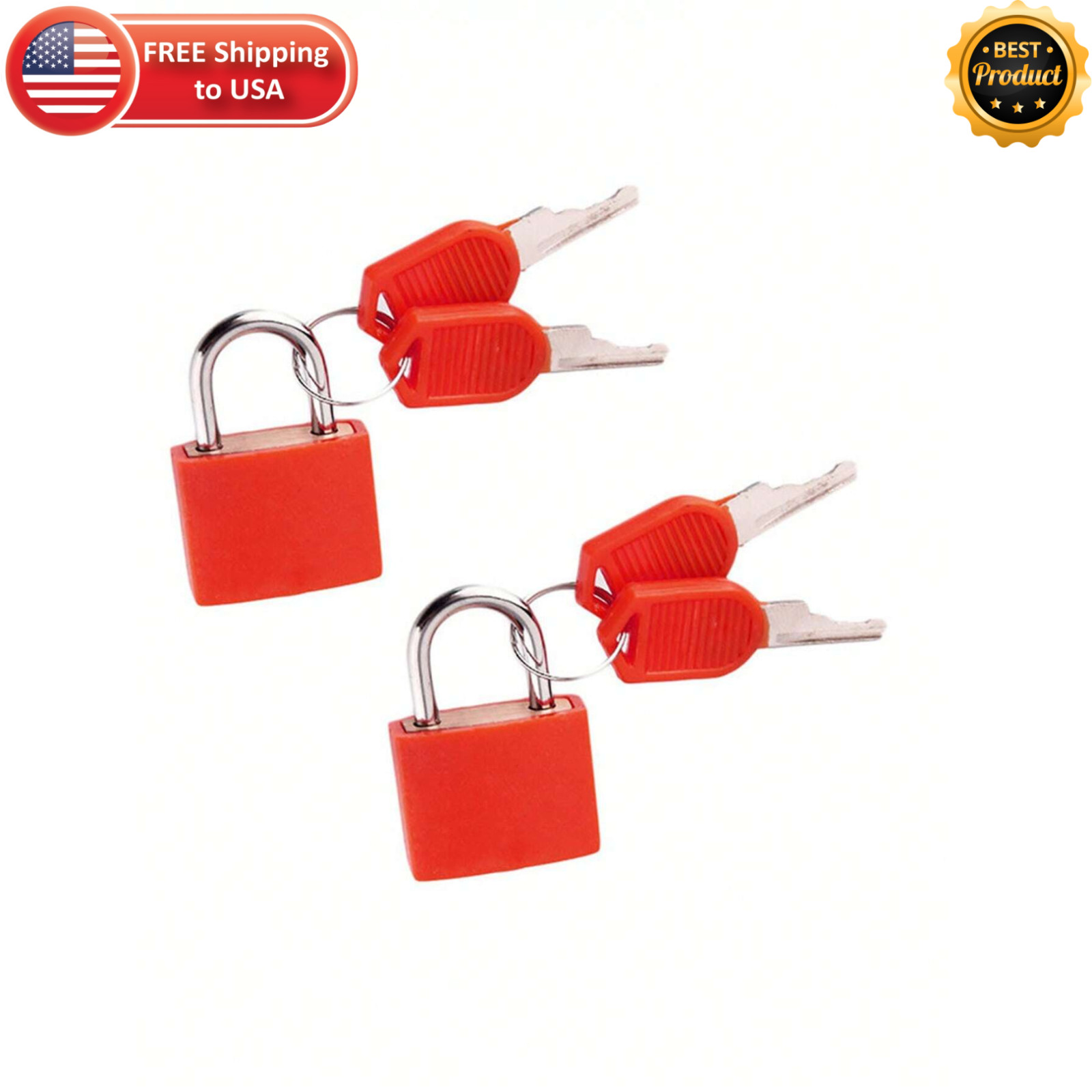 10Pcs Mini Padlock With Keys Toolbox Luggage Gym Locker Suitcase Travel Lock Set