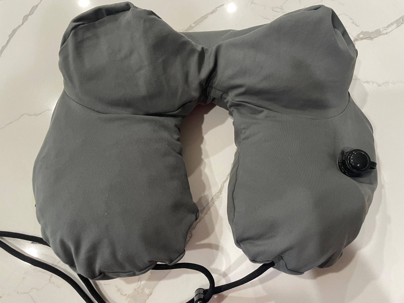 Coop Home Goods AirJustable Travel Neck Pillow, Inflatable, Soft Memory Foam