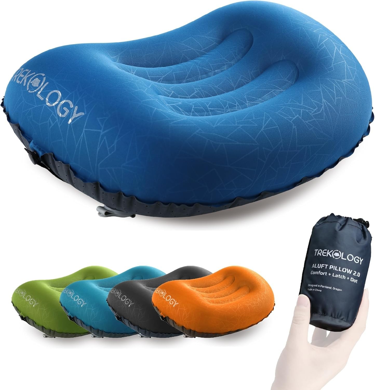 Ultralight Inflatable Camping Travel Pillow – ALUFT 2.0 Compressible, Compact…