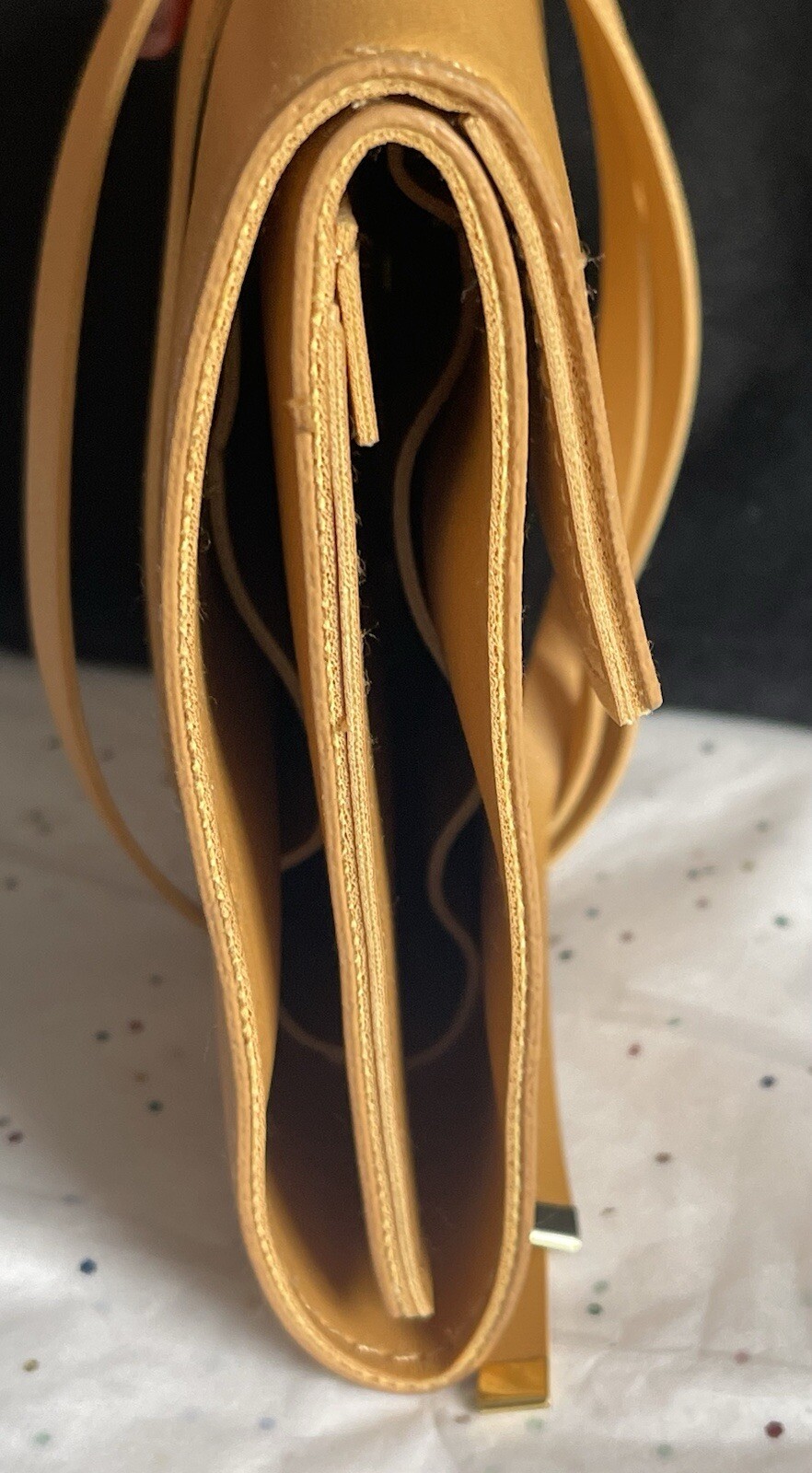 Glass Ladder & Co Katherine Organizer Roll Caramel Brown Faux Leather