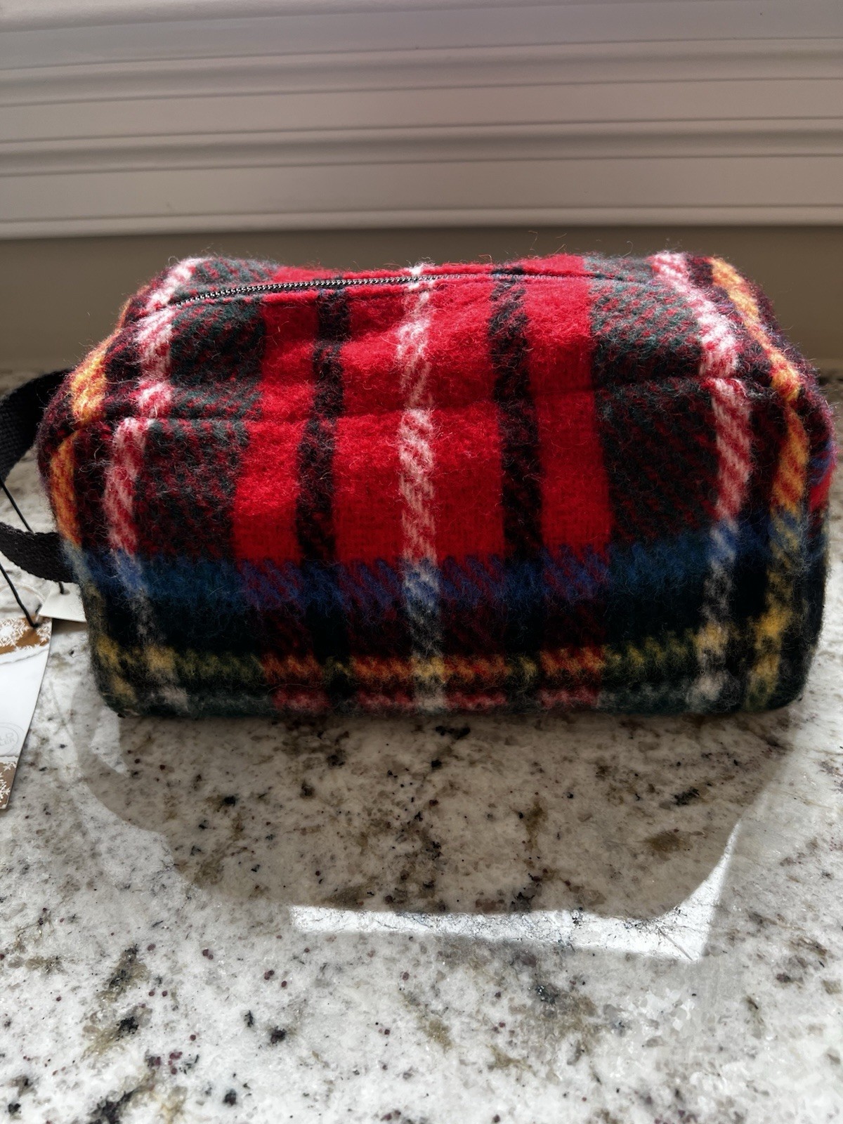 New Bonfanti Borse Italy Plaid Toiletry Bag