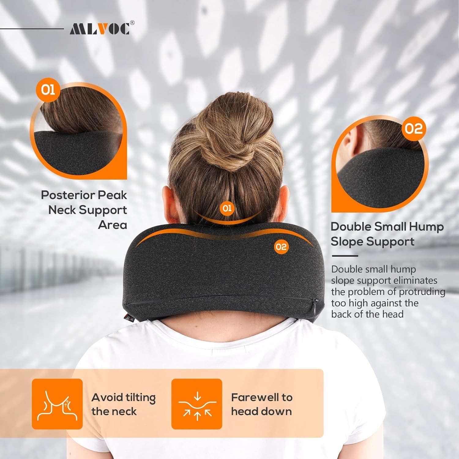 Neck Pillow for Traveling, Upgraded 100% Pure Memory Foam Travel Neck Pillow …