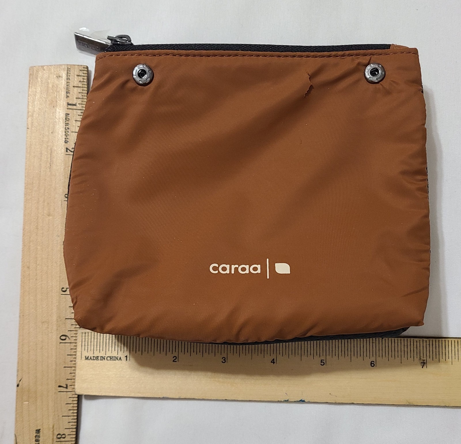 2pk Caraa Snappu Snap-Together Travel Pouches Orange/Brown Modern Travel System