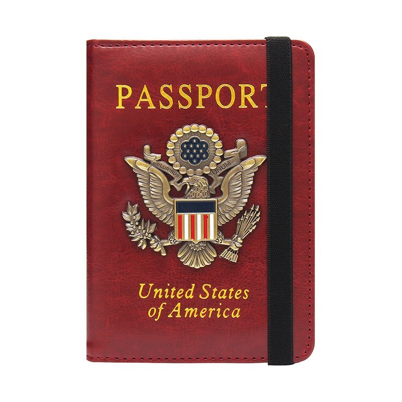 Slim Leather Passport Wallet Cover– Multi-Card + Boarding‑Pass Holder, RFID‑Safe