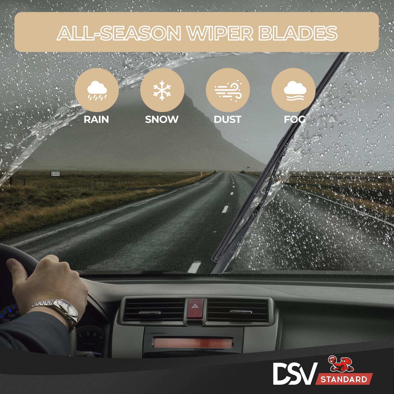 OEM Quality 26″ & 16″ Windshield Wiper Blades – Pack of 2 Universal Fit