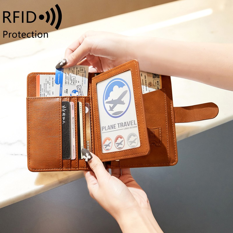 RFID Blocking Passport Holder ID Card Travel Wallet Organizer Cover Case US FAST