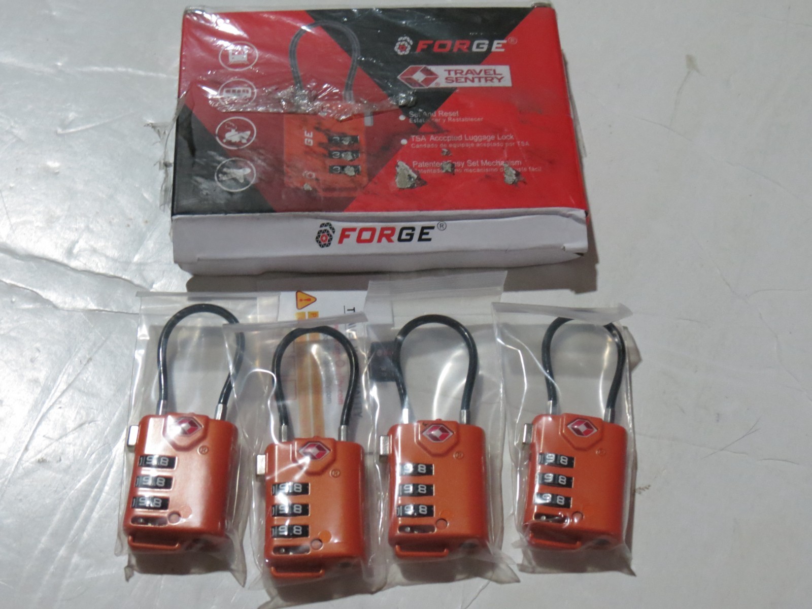 sh2 TSA Approved Cable Luggage Locks, Re-settable Combination with Alloy Body