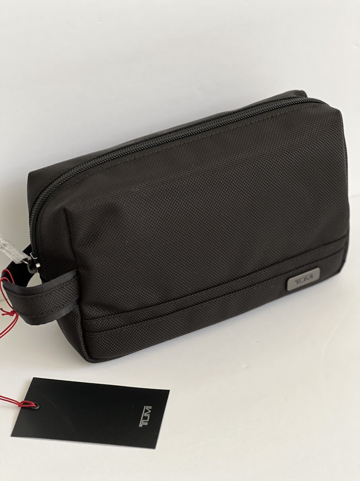 Tumi Black Medium Kit Travel Accessory Zipper Pouch Bag