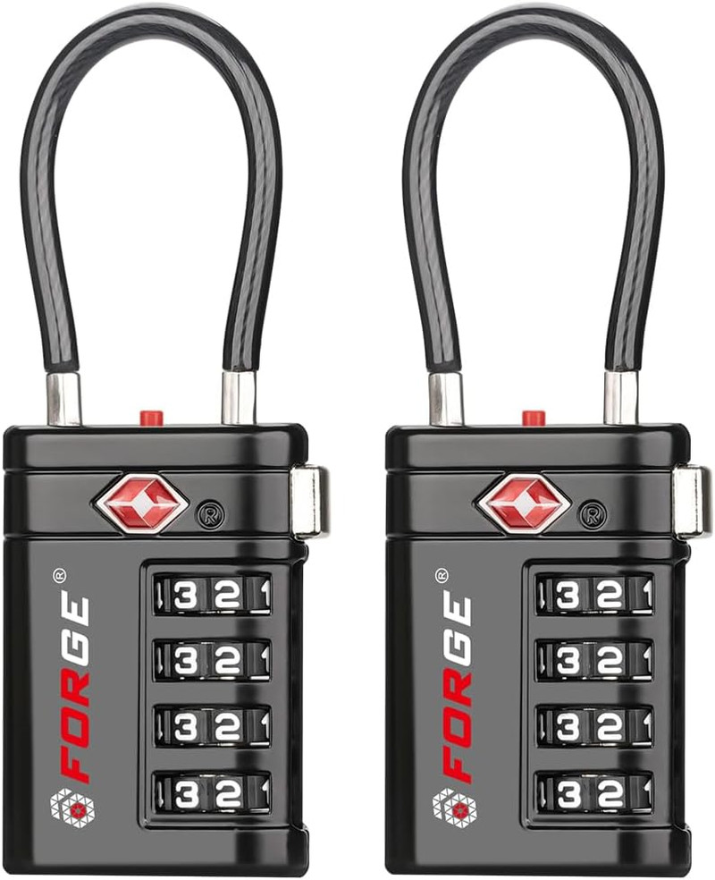 Open Alert TSA Approved Luggage Locks, 4 Digit Combination TSA Travel