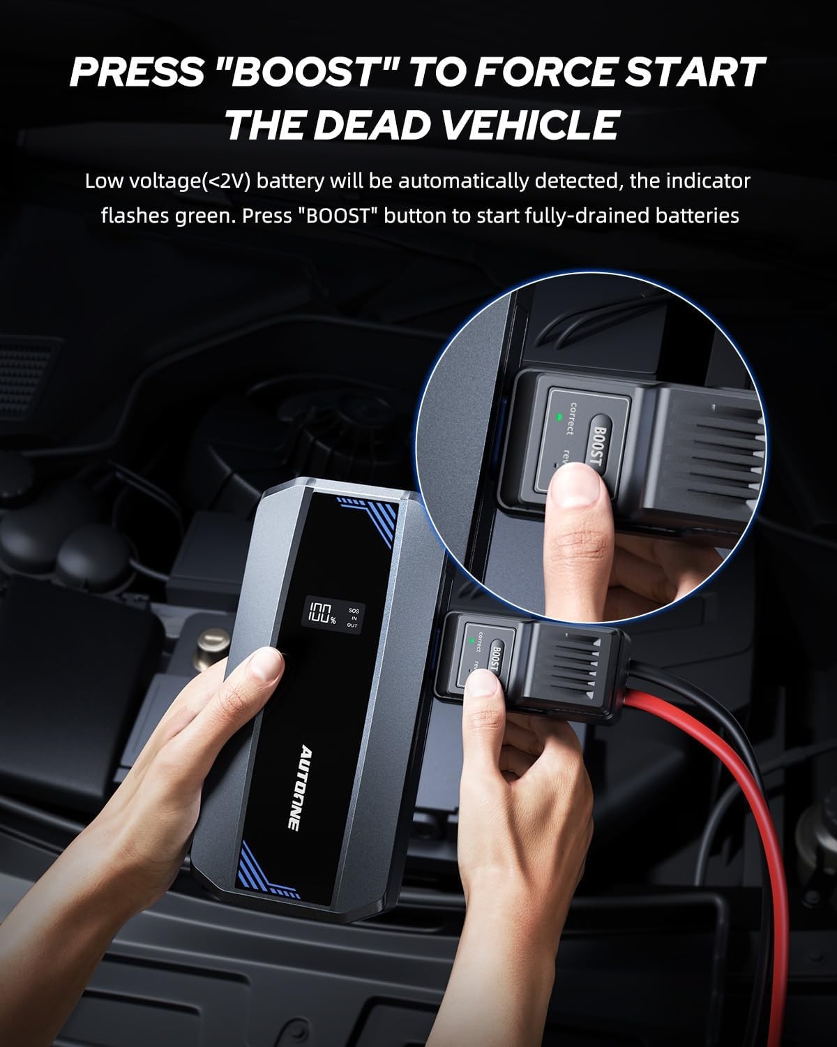 AUTOONE Car Jump Starter 5800A Battery Booster, Portable Pack for…