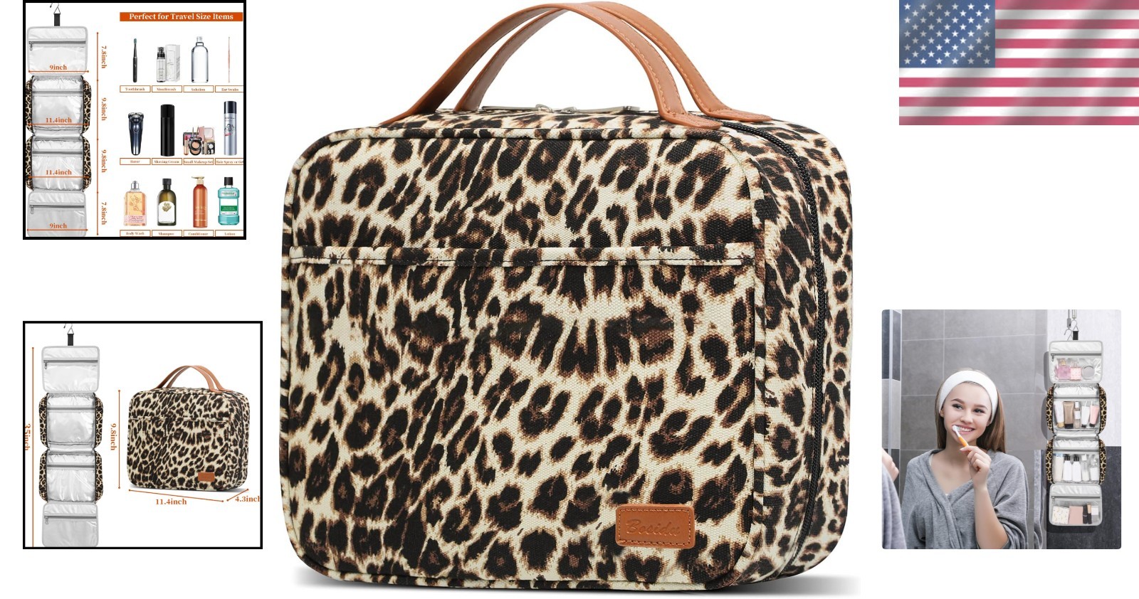 Large Capacity Hanging Travel Toiletry Organizer