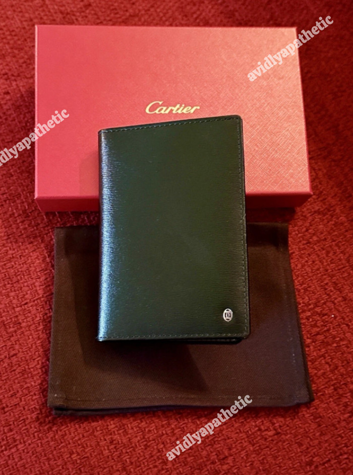 Cartier Black Passport Holder Noir Saffiano Leather- New Boxed Luxury Ad Gift