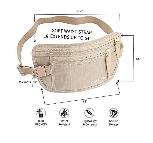Money Belt for Travel – Hidden Travel Pouch Protect Your Credit and Money Wit…