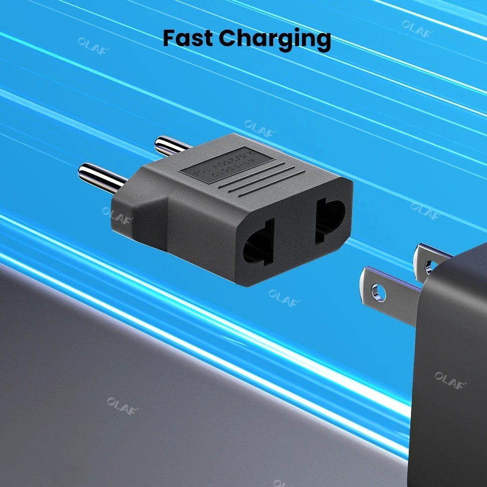 US to EU Plug Adapter Power Socket Converter Travel Charger