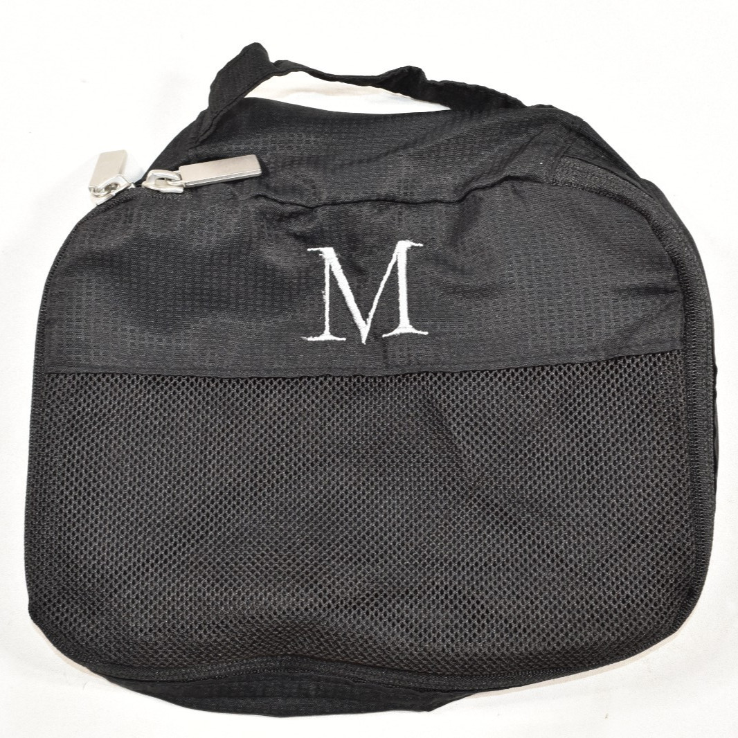 Mark & Graham Modern Packing Cubes Monogrammed Letter M Set of 5 Black NWOT