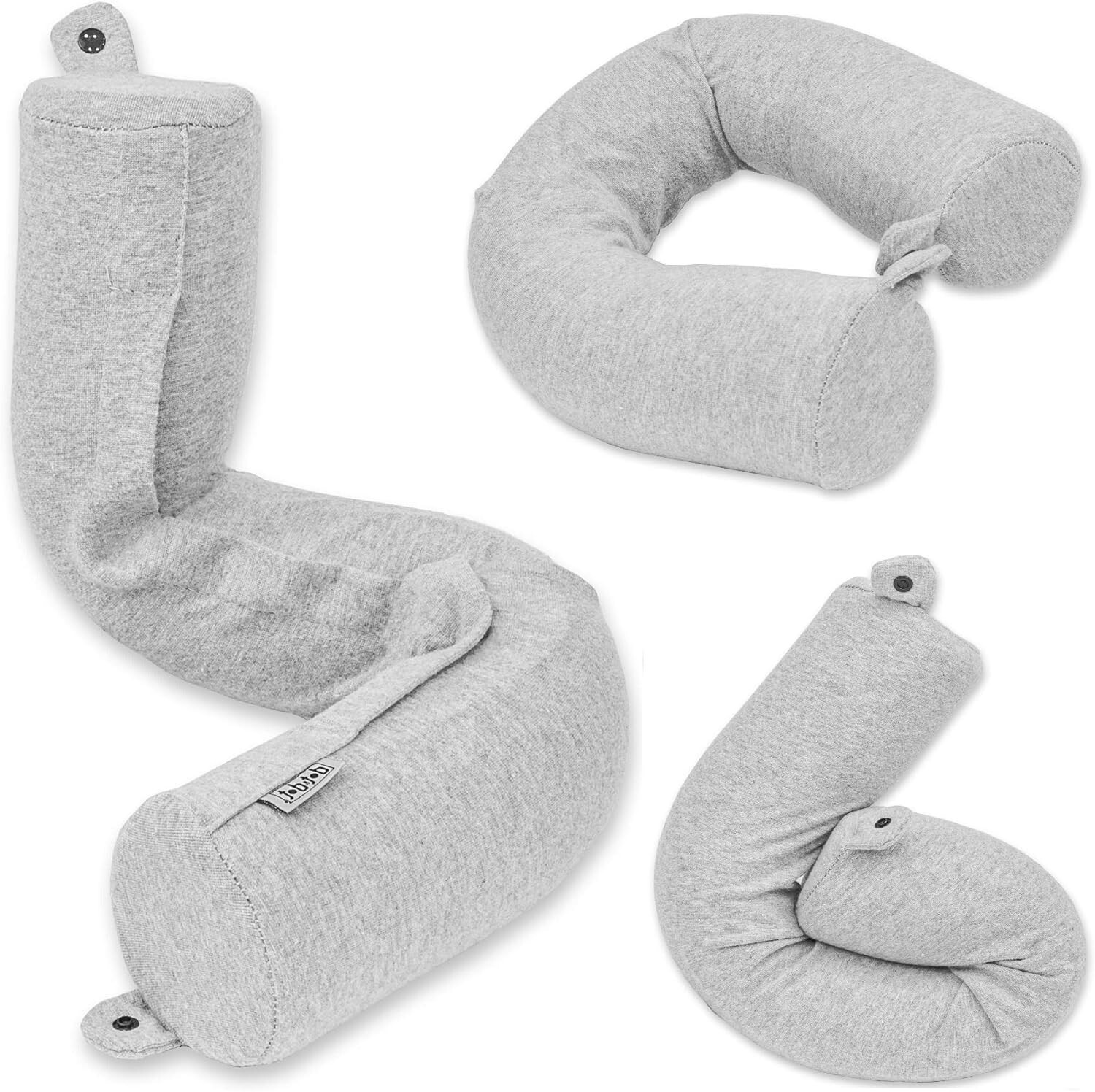 Dot&Dot Twist Memory Foam Travel Pillow for Neck Lumbar and Leg Support GRAY