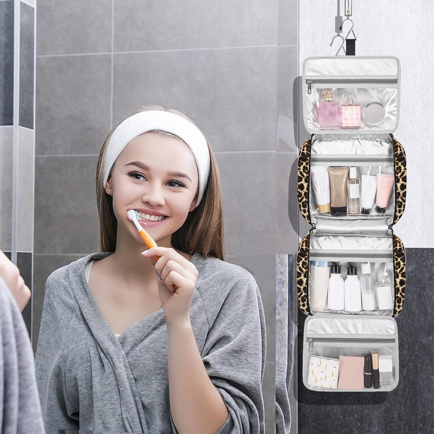 Large Capacity Hanging Travel Toiletry Organizer