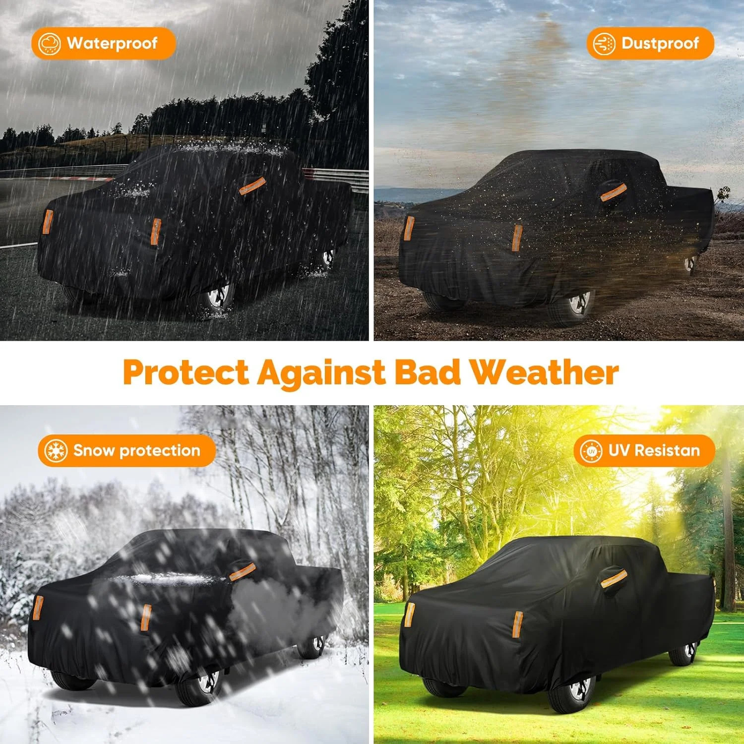 Truck Cover Waterproof All Weather – Pickup Truck Car Cover Fit for Ford F150, C