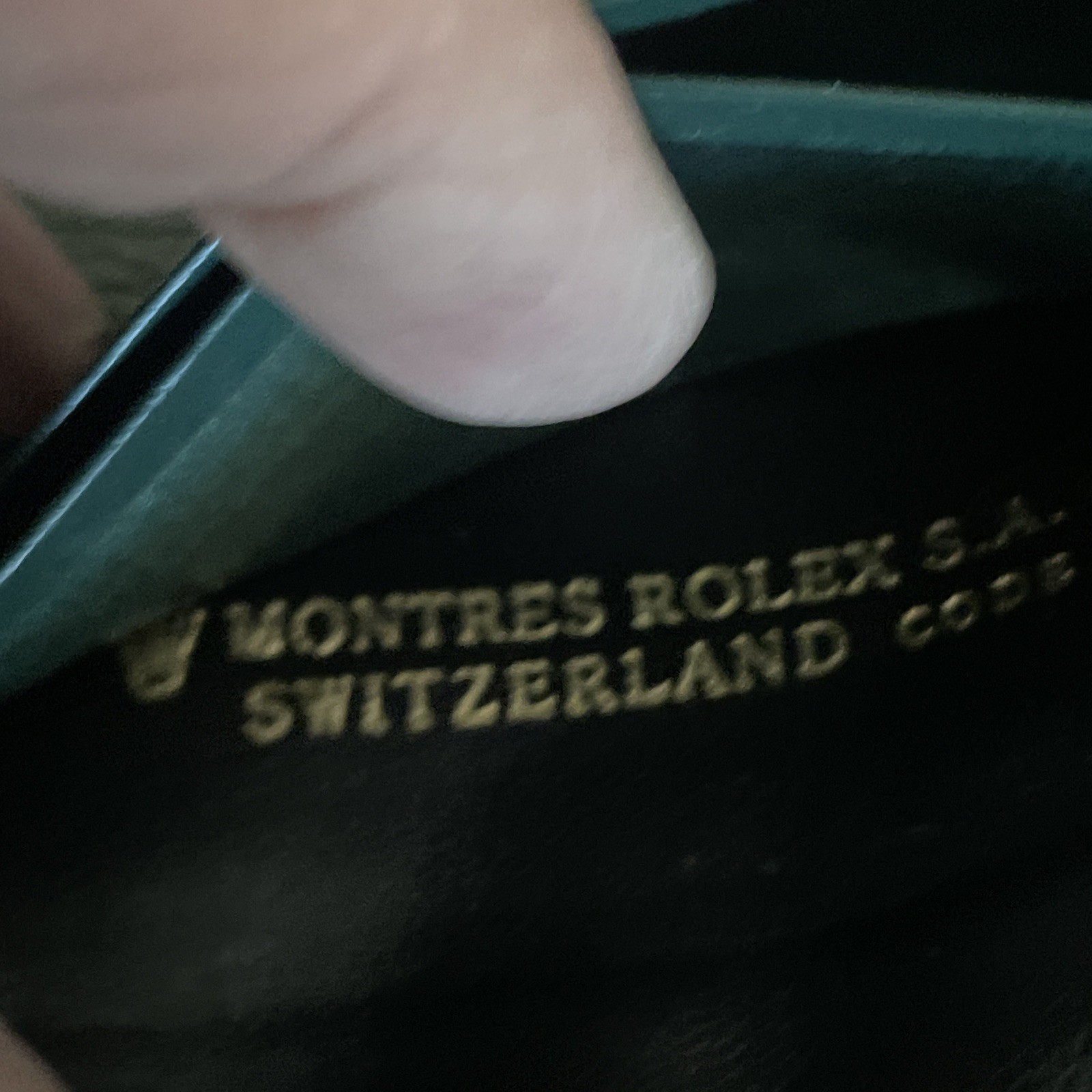 Vintage Rolex Green Leather Passport Holder Card Wallet