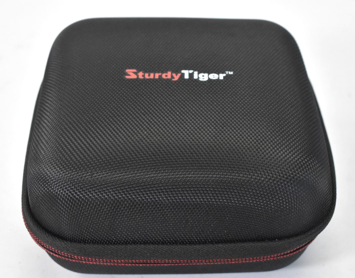 Sturdy Tiger Case Zippered Pouch Hard Shell Portable Black/Gray 6″ x 6″ x 4″