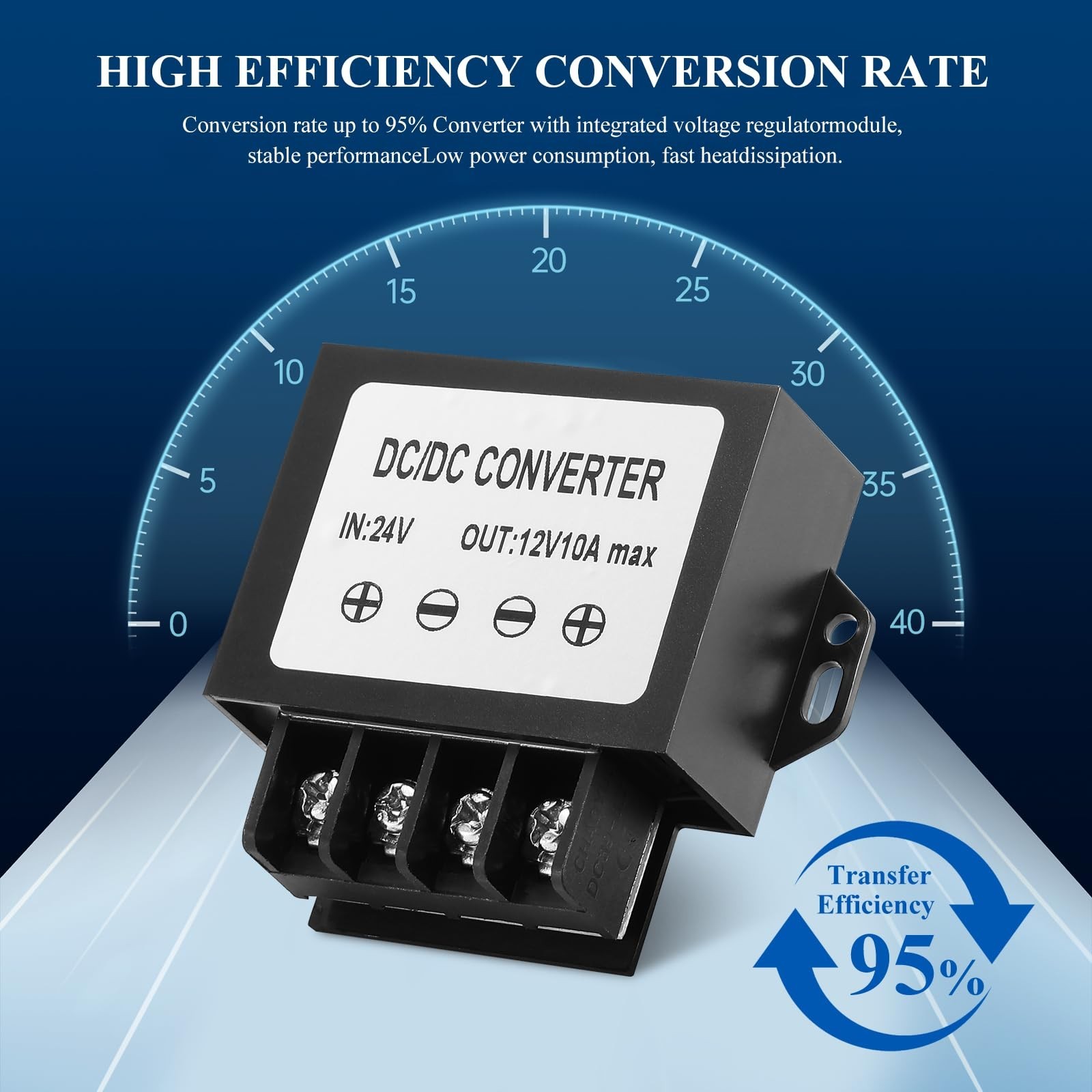24V to 12V 10A 120W DC-DC Buck Converter, Voltage Regulator, Shock/Dust Proof…