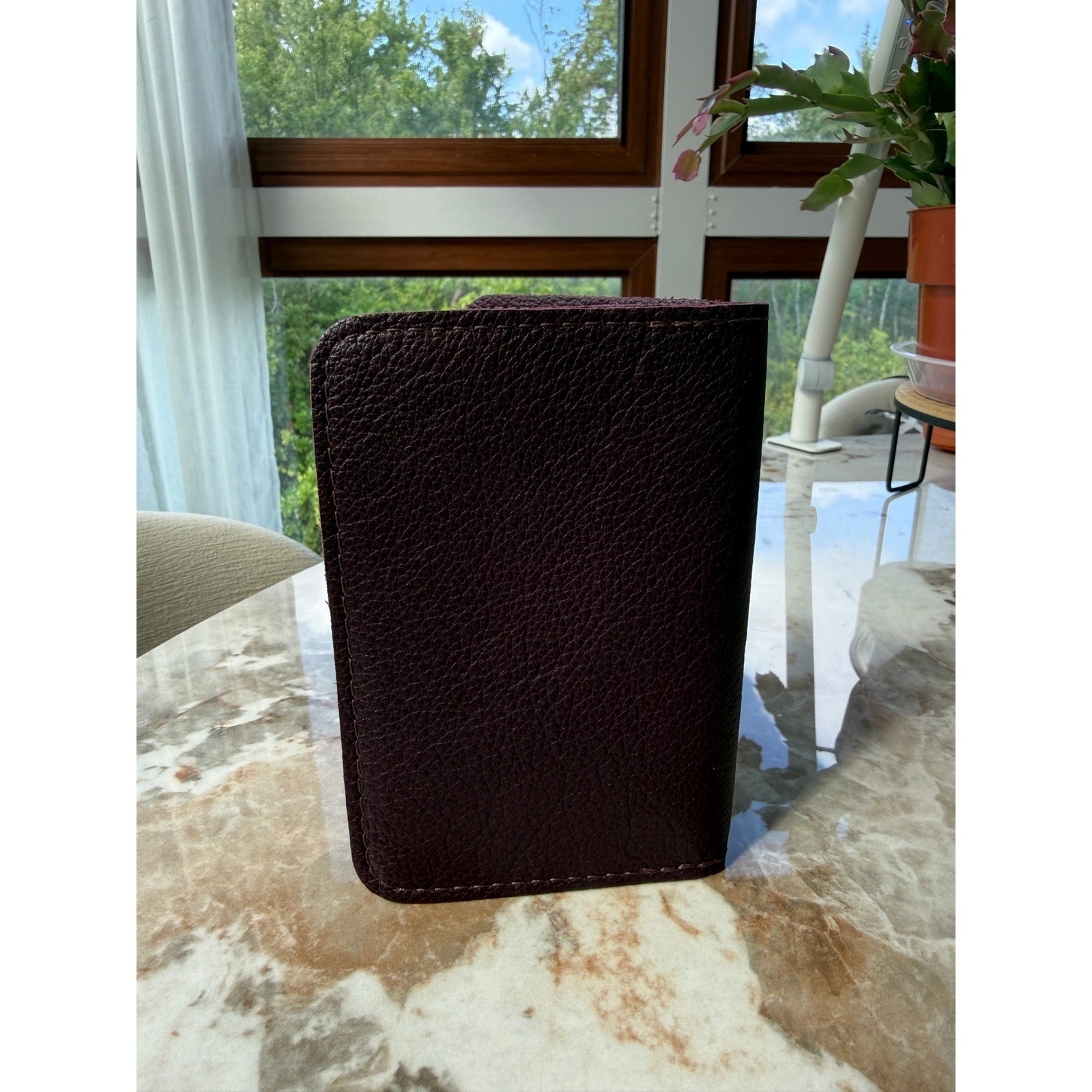 Portland Leather Goods Modern Passport Holder Plum Purple Leather PASS-PLM-MOD