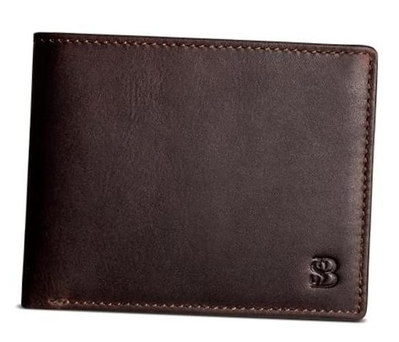 Bifold Wallet for Men – RFID Blocking Full Grain Leather, Texas Brown Venture
