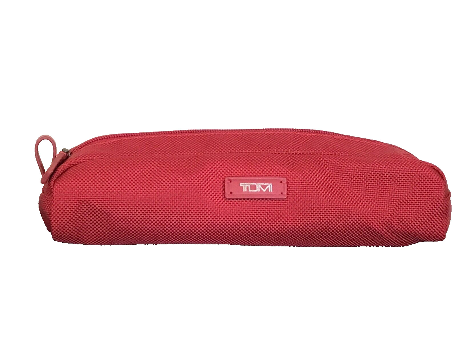 TUMI Red Ballistic Accent Zipper Accessory Cord Travel Pouch NEW NWOT