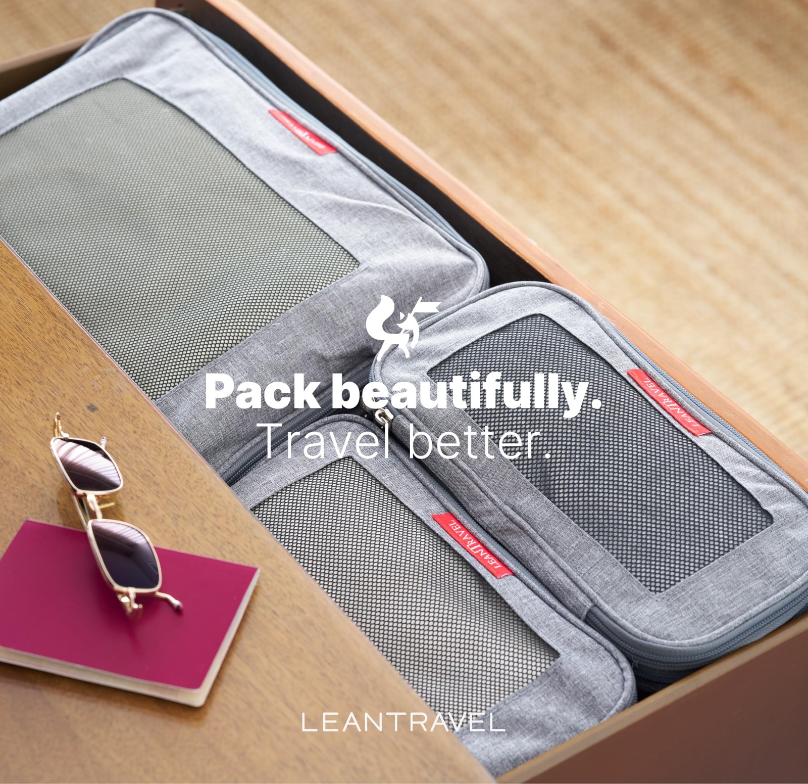 Leantravel Premium Compression Packing Cubes For Travel – Suitcase Organizer