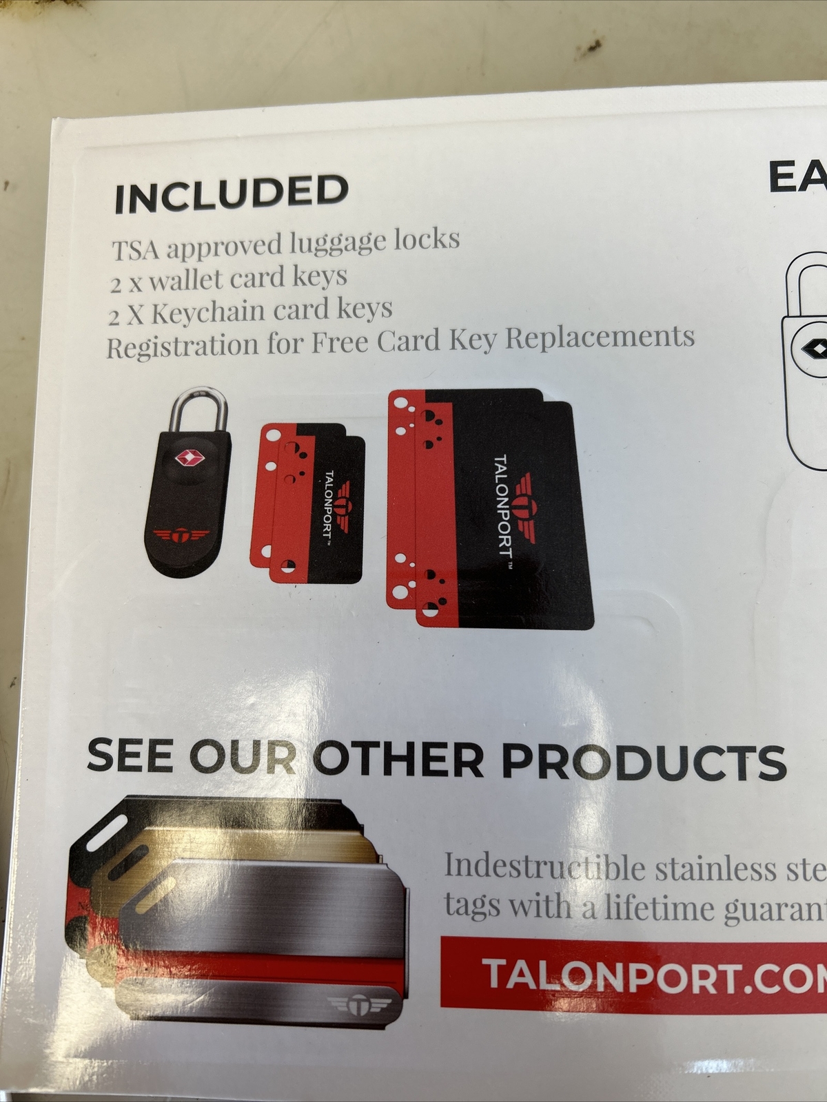 Keyless TSA Approved Luggage Locks with Card Keys & No Combo to Forget (2 Pack)