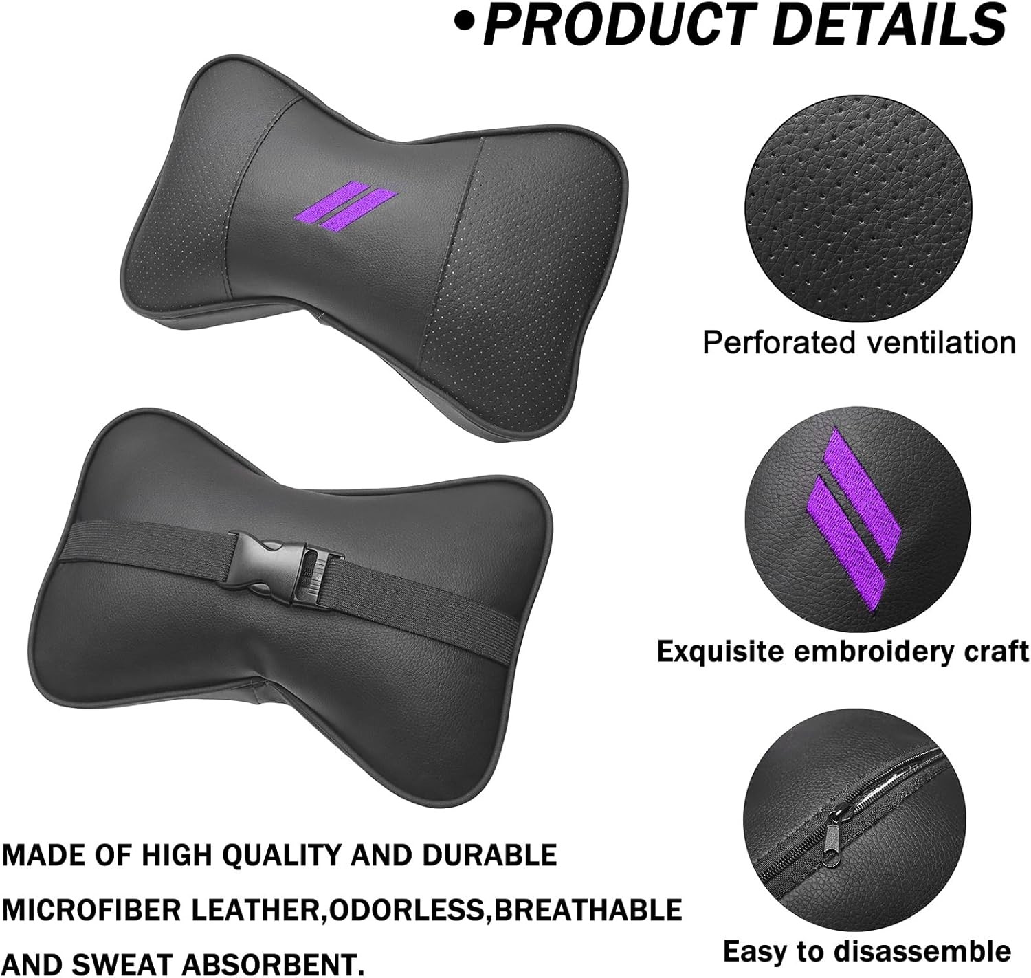 2 PCS Neck Pillow for Dodge Charger Challenger Durango Journey Universal Fit to