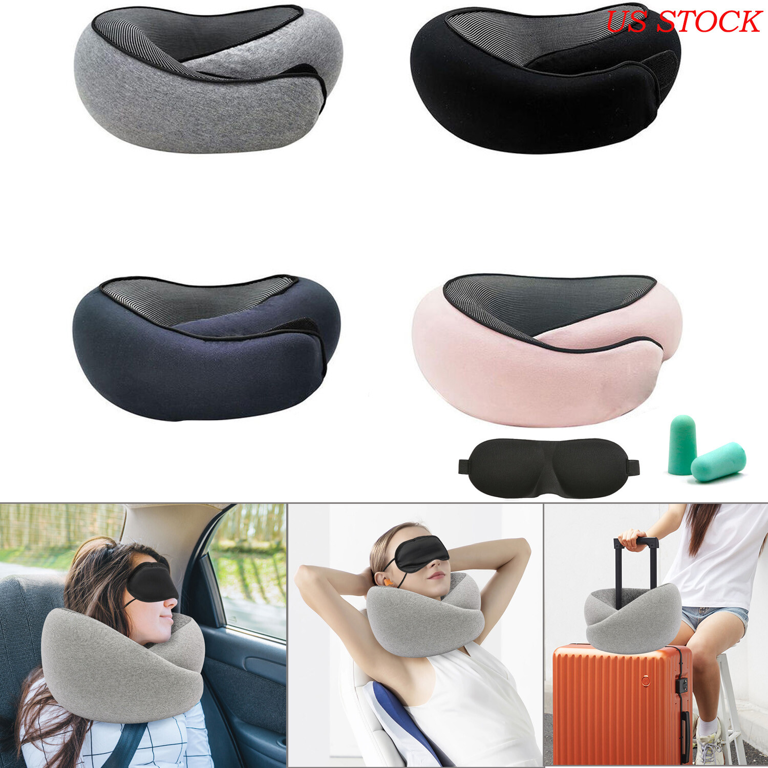 Neck Pillow Comfort Compact Ergonomic for Travel Neck Travel Pillow Memory Foam