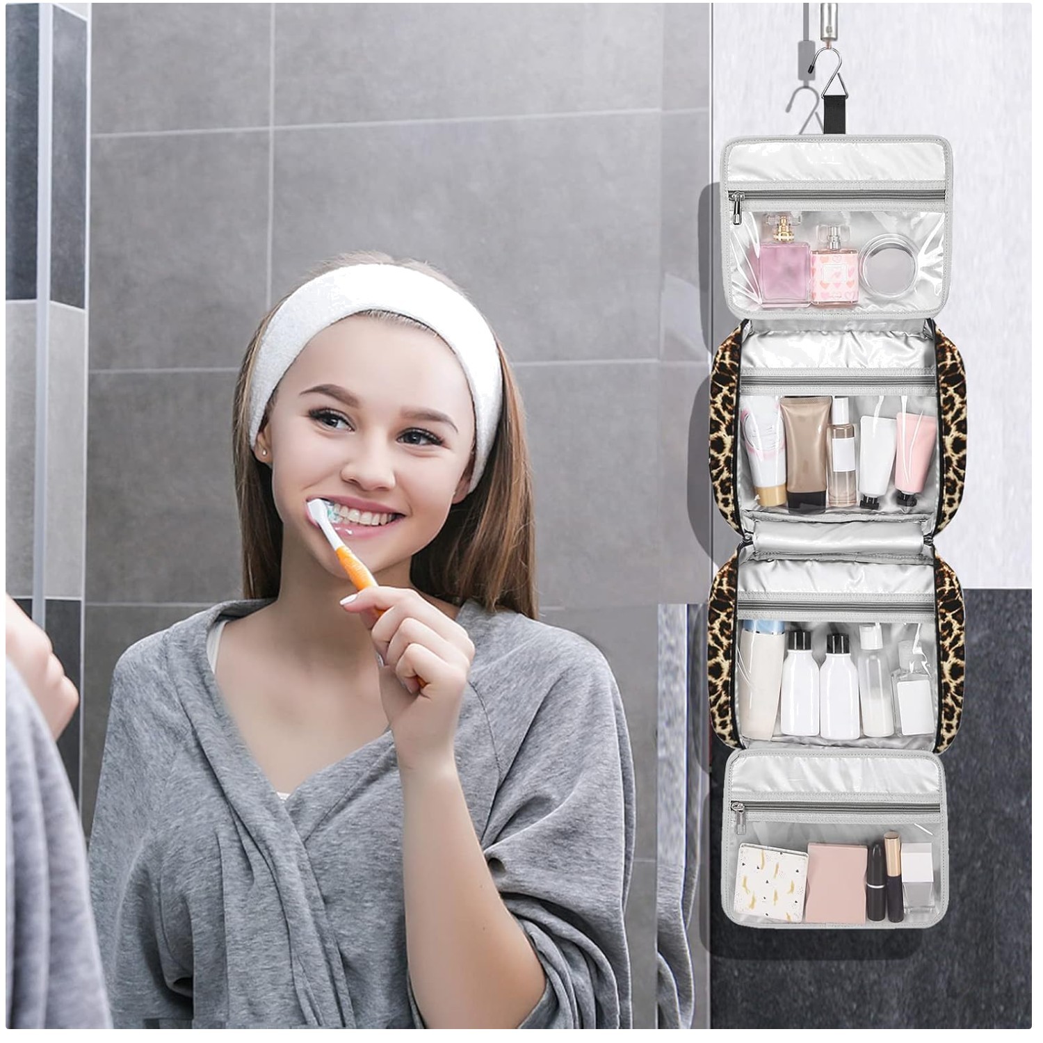 Large Capacity Hanging Travel Toiletry Organizer