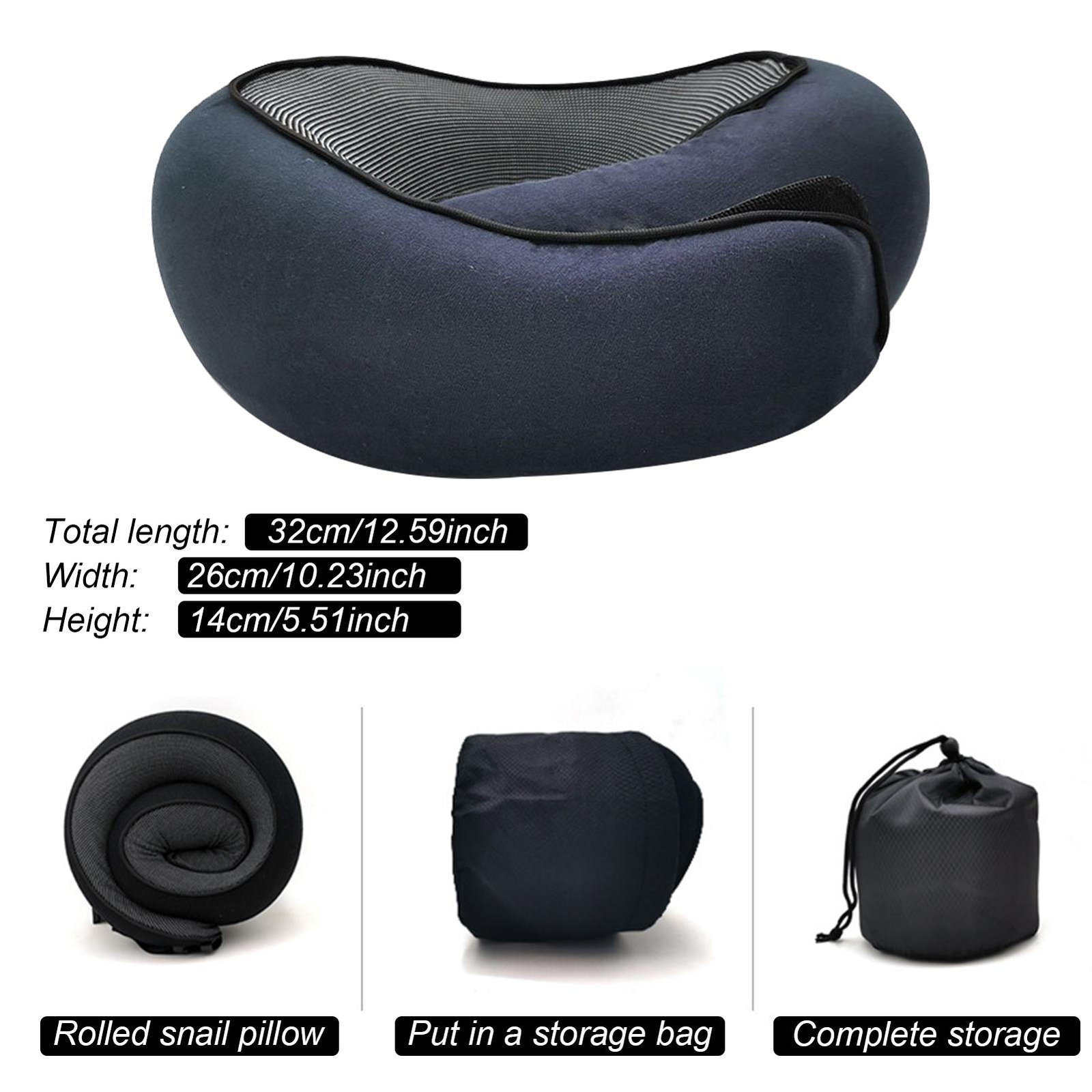 Neck Pillow Comfort Compact Ergonomic for Travel Neck Travel Pillow Memory Foam