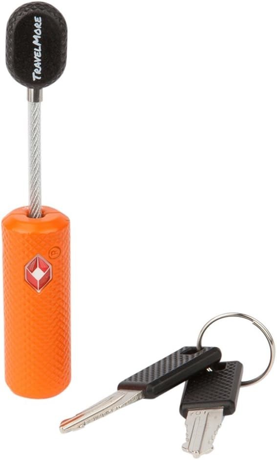 TSA Approved Luggage Locks with Keys for Travel – Flexible 2 Pack – Orange