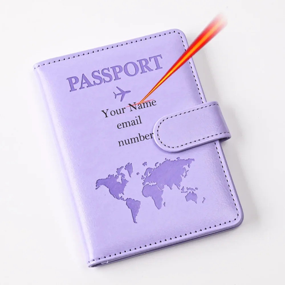 Custom Passport Cover, Monogrammed Engraved Name Passport Cover, Passport Holder