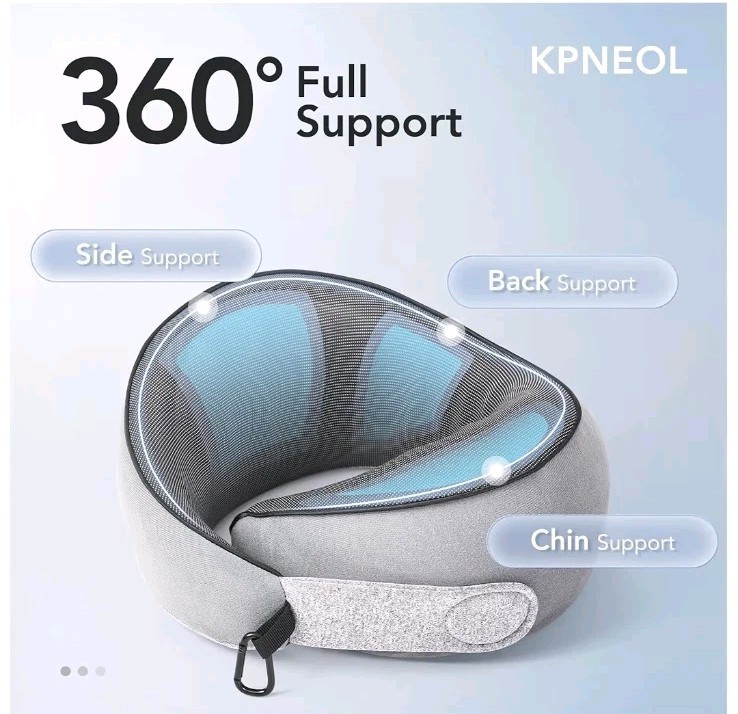 Travel Neck Pillow 100% Memory Foam Ergonomic Support Travel Design