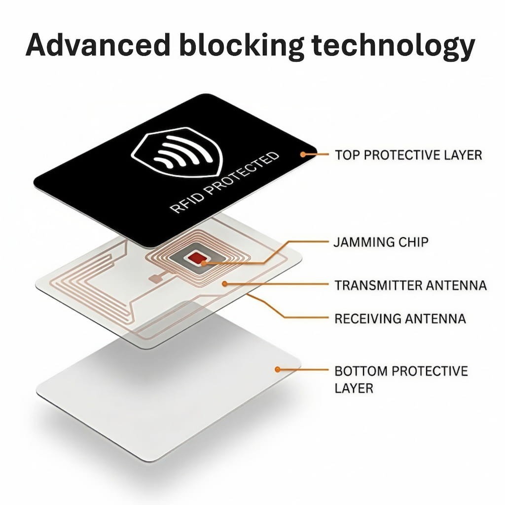 RFID Blocking Card for Wallet – Slim NFC Protector for Credit Debit ID (2 pack)